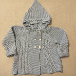 Mi Lucero Light blue Cable Knit Sweater